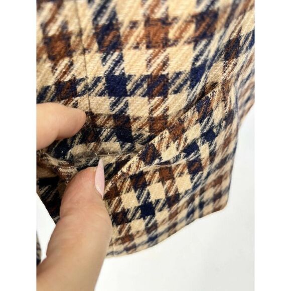 Pendleton Blazer Jacket Equestrian Houndstooth Wool Double Breast Boxy Vintage - Picture 10 of 12